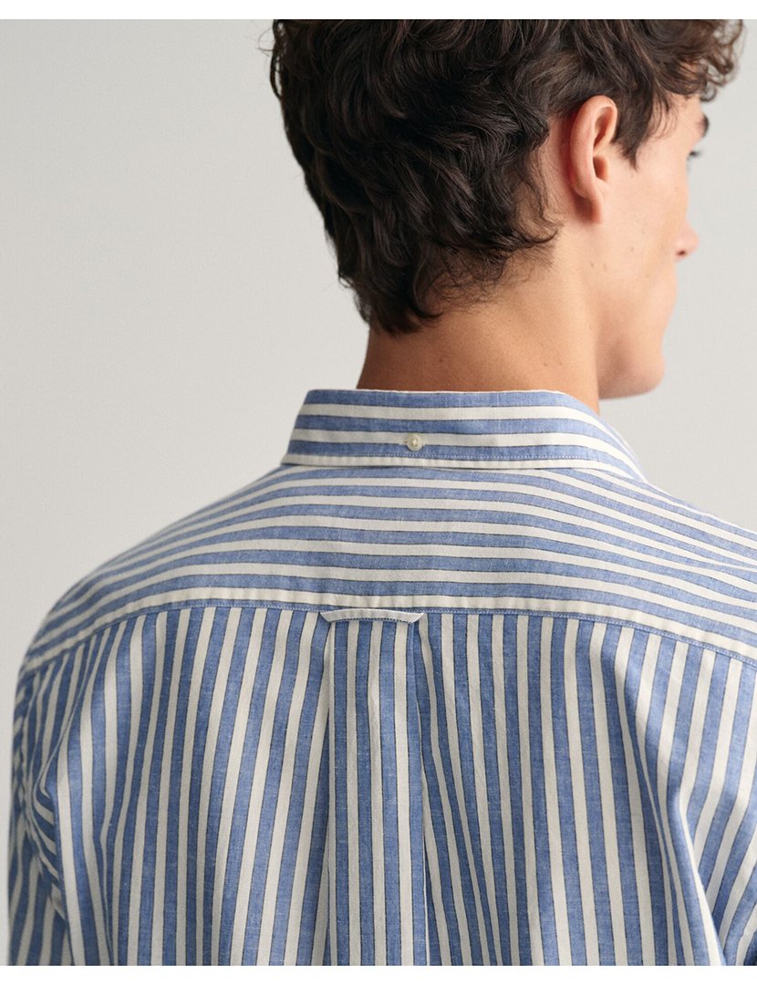 Long Sleeve Striped Shirt Blue