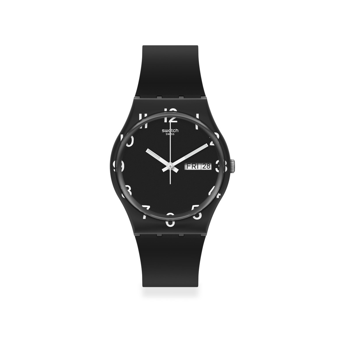 Montre Swatch mixte silicone noir