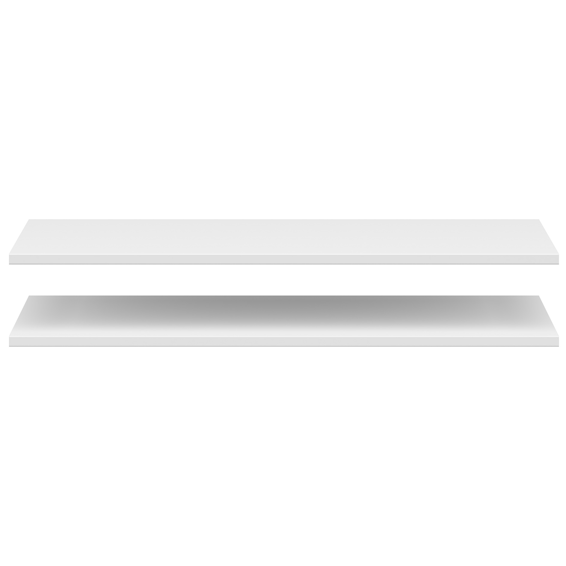 2-teiliges Einlegeboden-Set - weiß - 77 cm