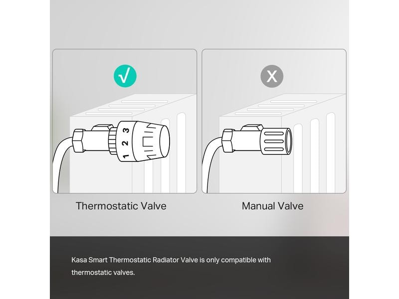 TP-Link Heizkörperthermostat KE100 KIT mit Sender Kasa Smart Thermostatisches Heizkörperventil Starter Kit
