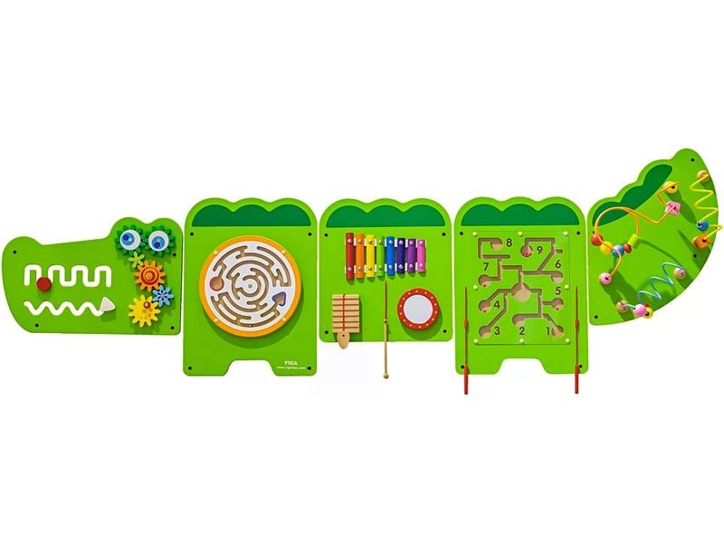 Viga Wandspielzeug mit Krokodilmotiv Multifunktionale Wandtafel