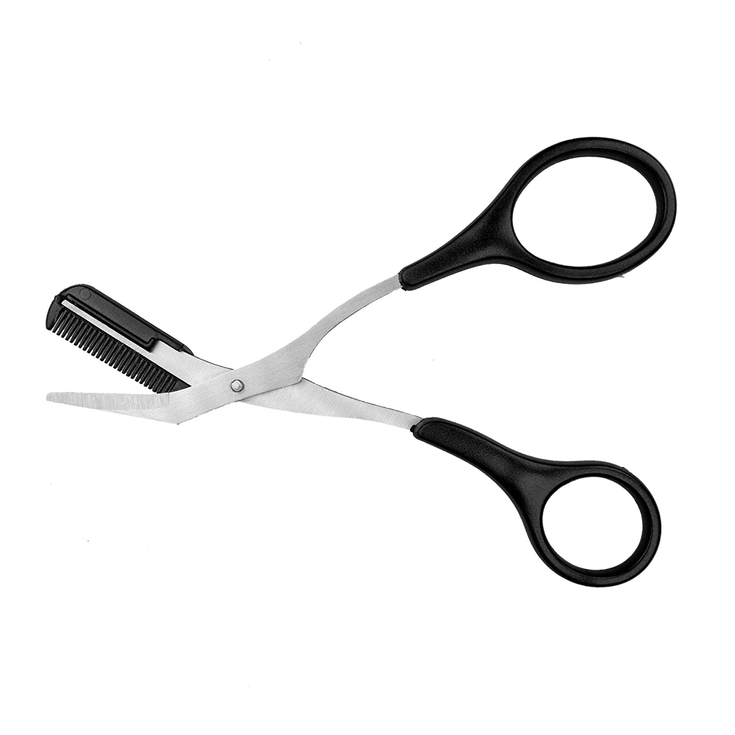 Augenbrauen / Wimpern Trimmer Schere mit Kamm - Schwarz