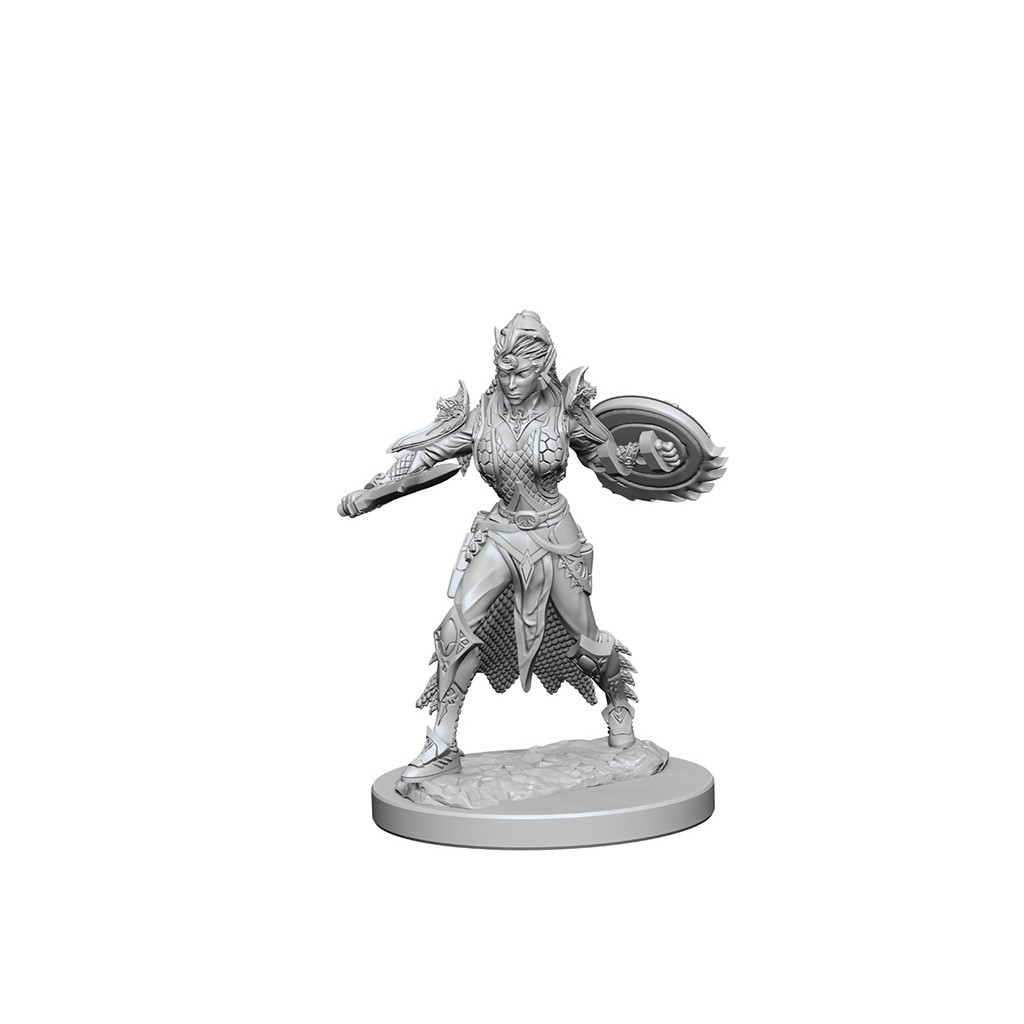 Pathfinder Deepcuts Unpainted Miniatures: Elf Female Fighter
