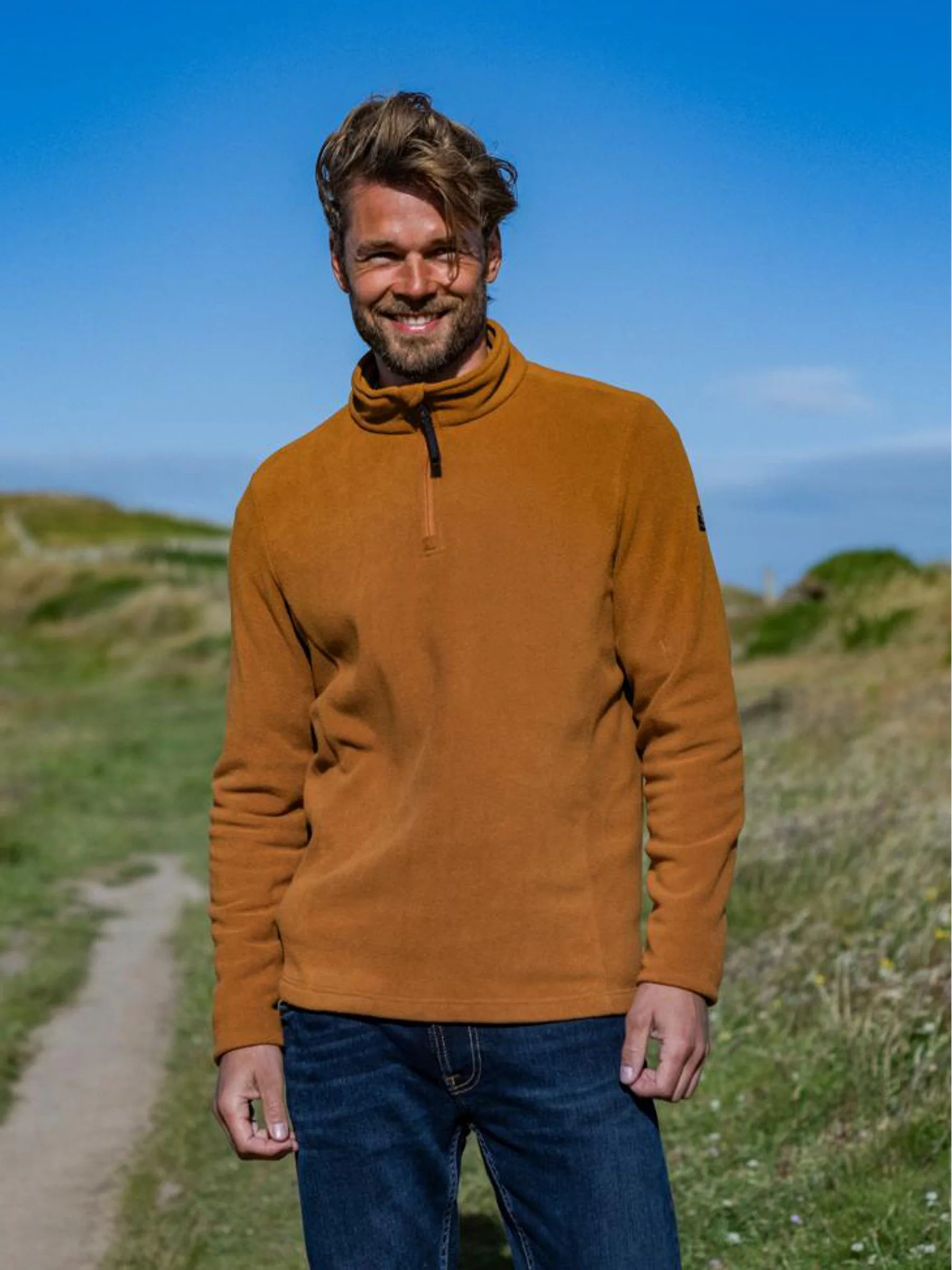 Bruin - Tog 24 - Revive damesfleece met kwart ritssluiting