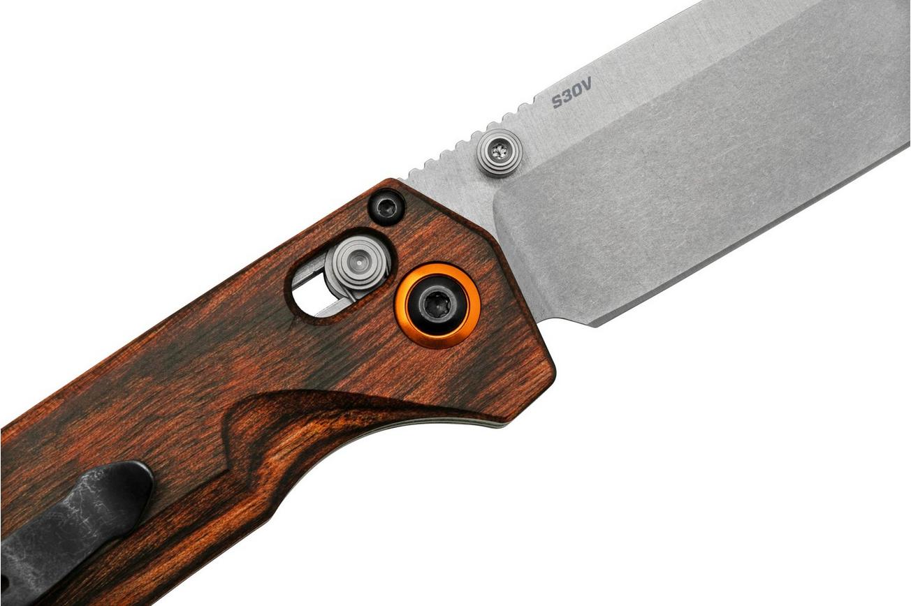 Benchmade Grizzly Creek 15062, S30V, hout, jachtzakmes