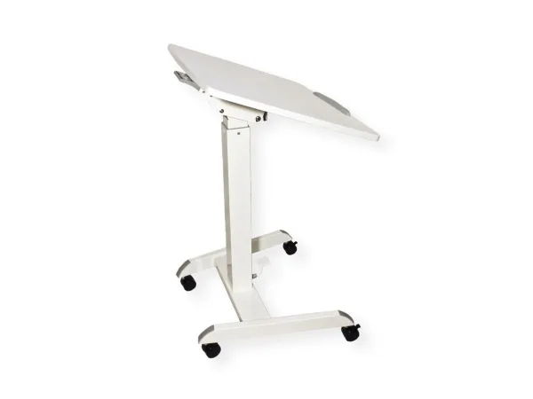 ROLINE PC-arbejdsbord, højdejusterbart, vipbart, hvidt (17.02.1548)