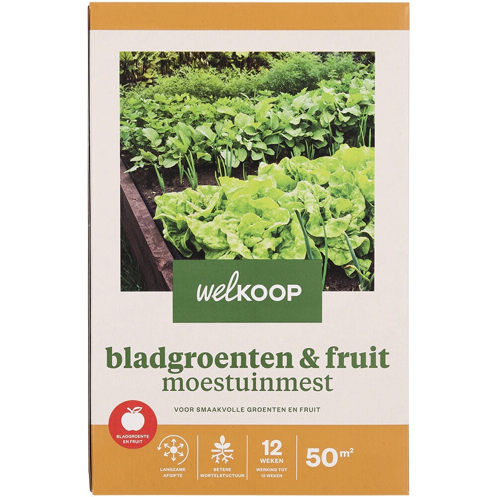 Welkoop - Bladgroenten en Fruit Moestuinmest - 50 m2 - 2 Kilogram