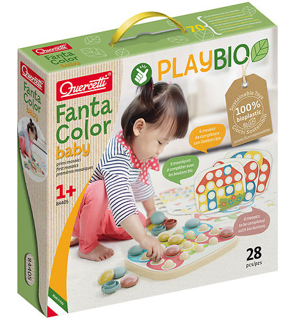 Quercetti Stabmosaik - Fantacolor Playbio - 28 Teile - 84405