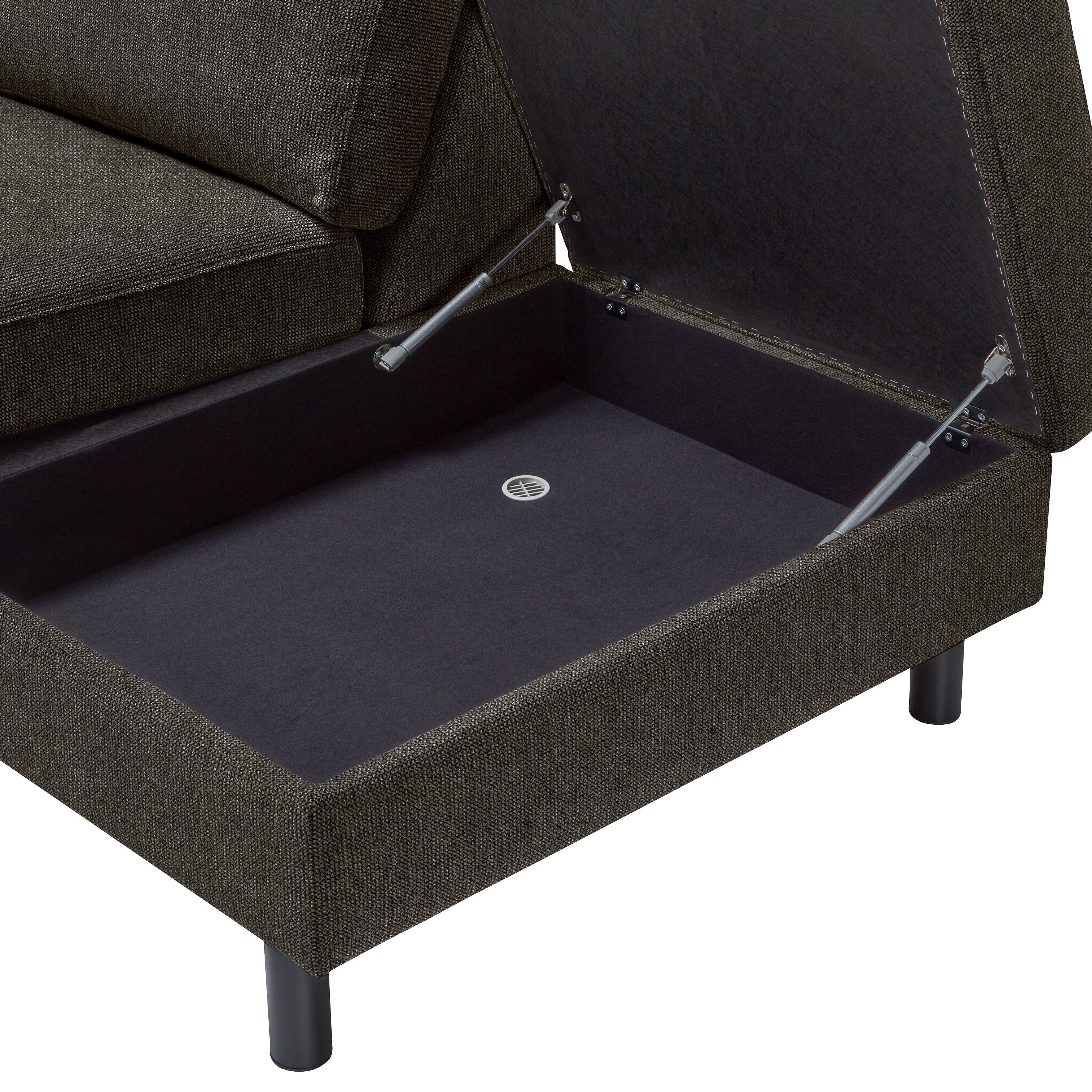 DIENER Ecksofa - Anthrazit / B: 277.0 cm x T: 225.0 cm x H: 81.0 cm
