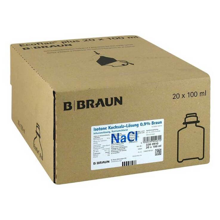 Kochsalzlösung 0,9% Ecoflac Plus, 20X100 ml