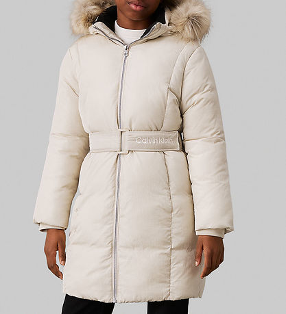 Calvin Klein Steppmantel - Classic+ Mit Gürtel - Pelican