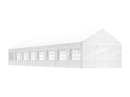 Belvédère avec toit blanc 17,84x4,08x3,22 m polyéthylène