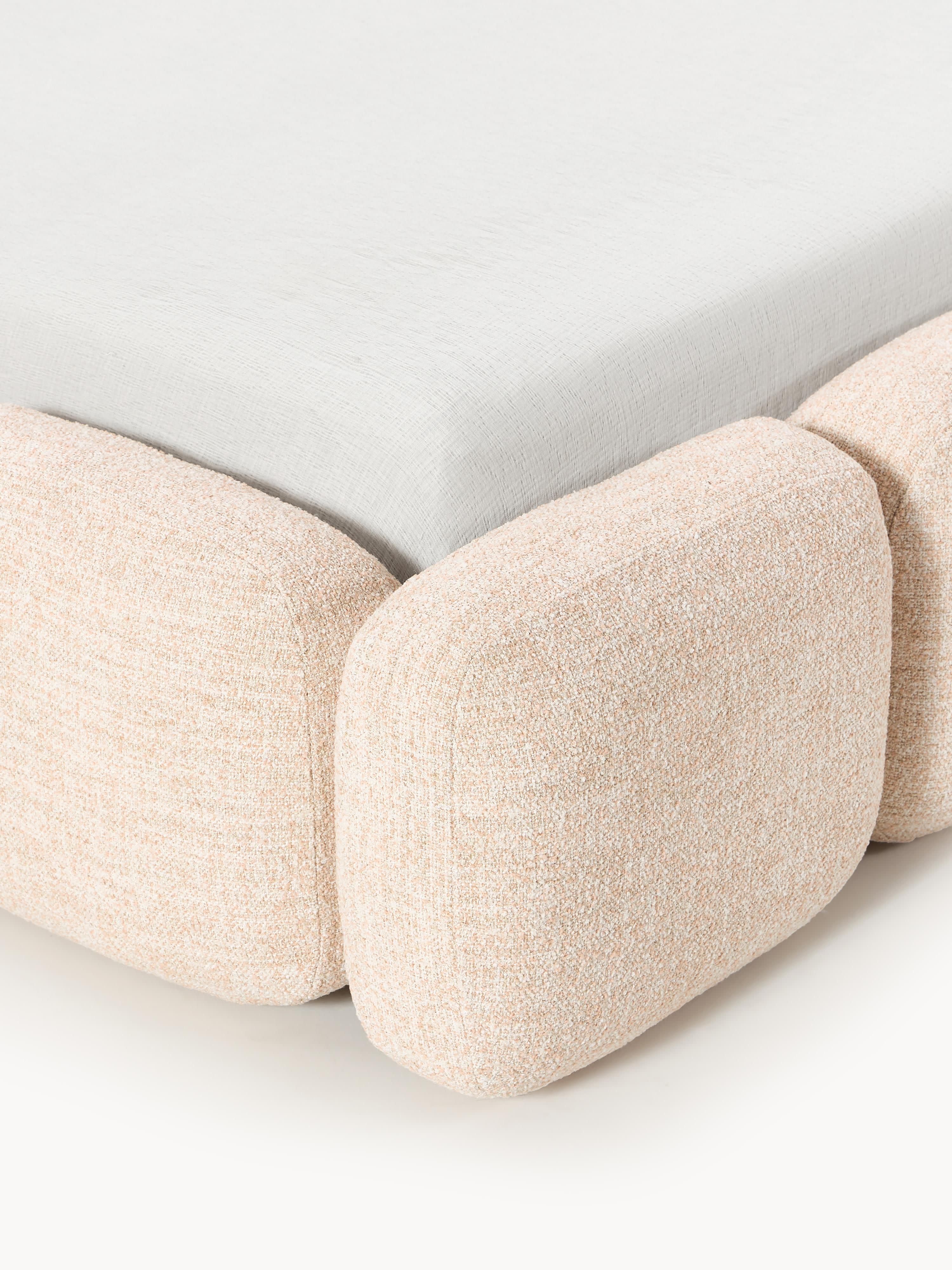 Gestoffeerd bed Tayla van bouclé