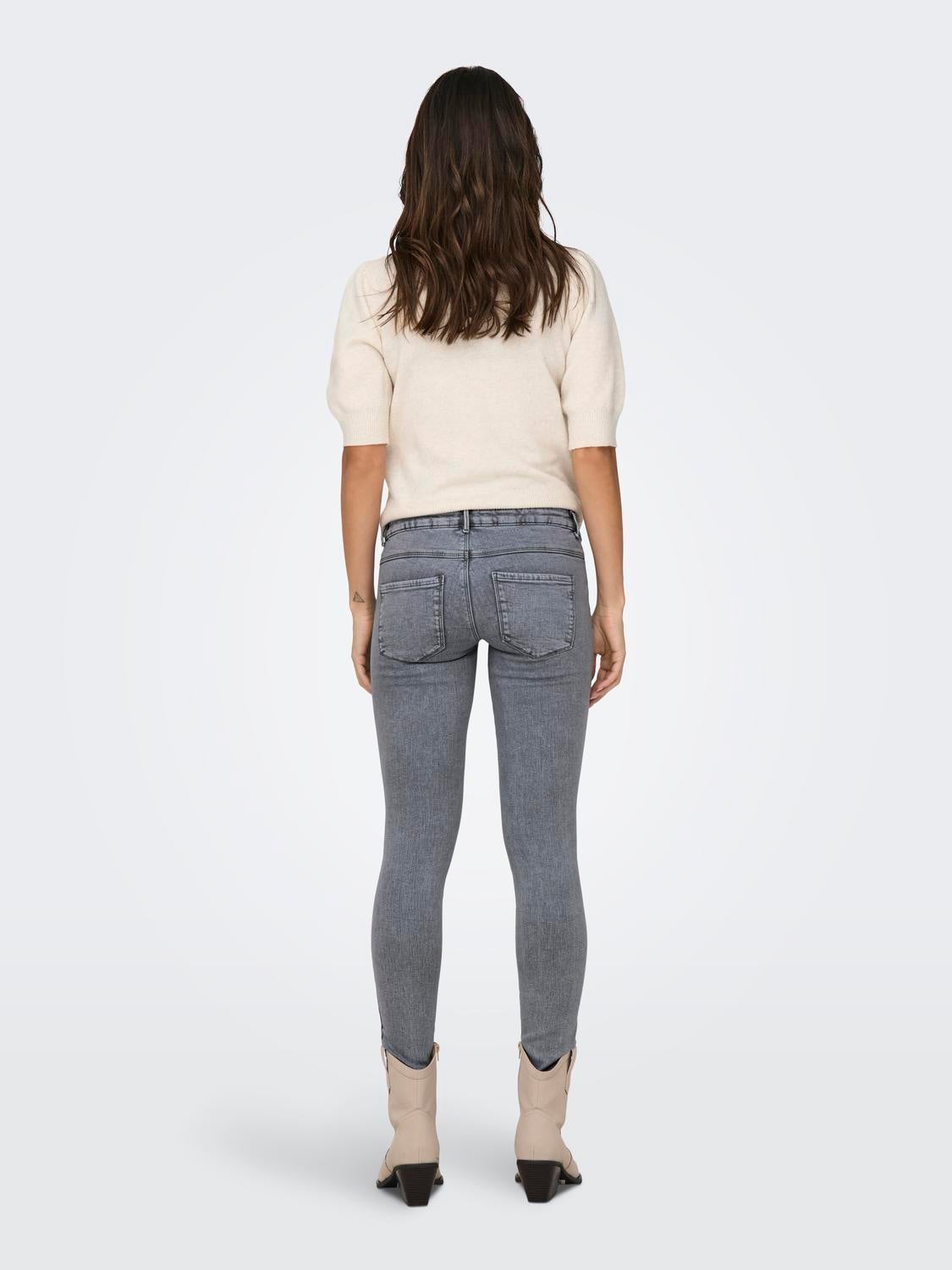 OLMRAIN Mittlere Taille Skinny Fit Jeans Medium Grey Denim