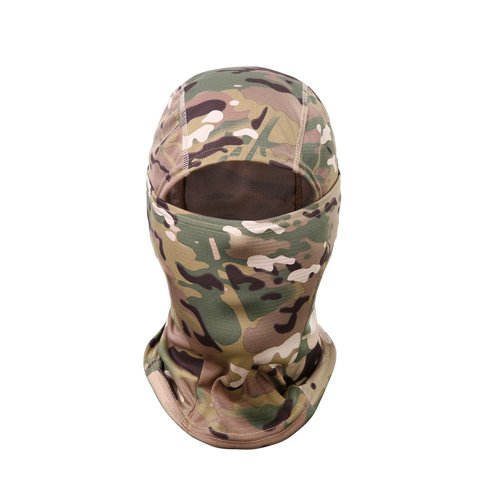 Ski Sturmhaube Camouflage Motorrad Halstuch Kälte   UV Gesichts Schutzmaske - Beige