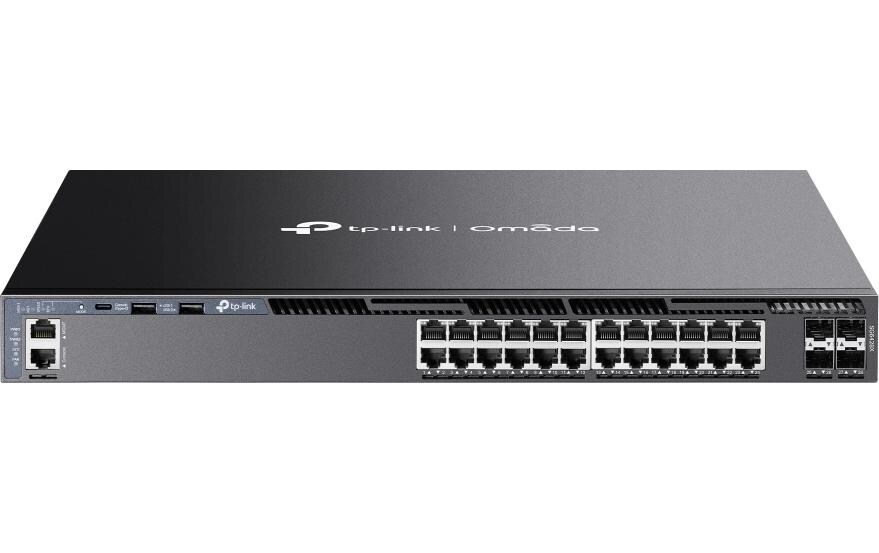 Omada L3 Switch 24 x 1G + 4 x 10G Ports SG6428X 28 Port<br>Omada 24-Port Gigabit Stackable L3 Managed Switch mit 4 10G Slots