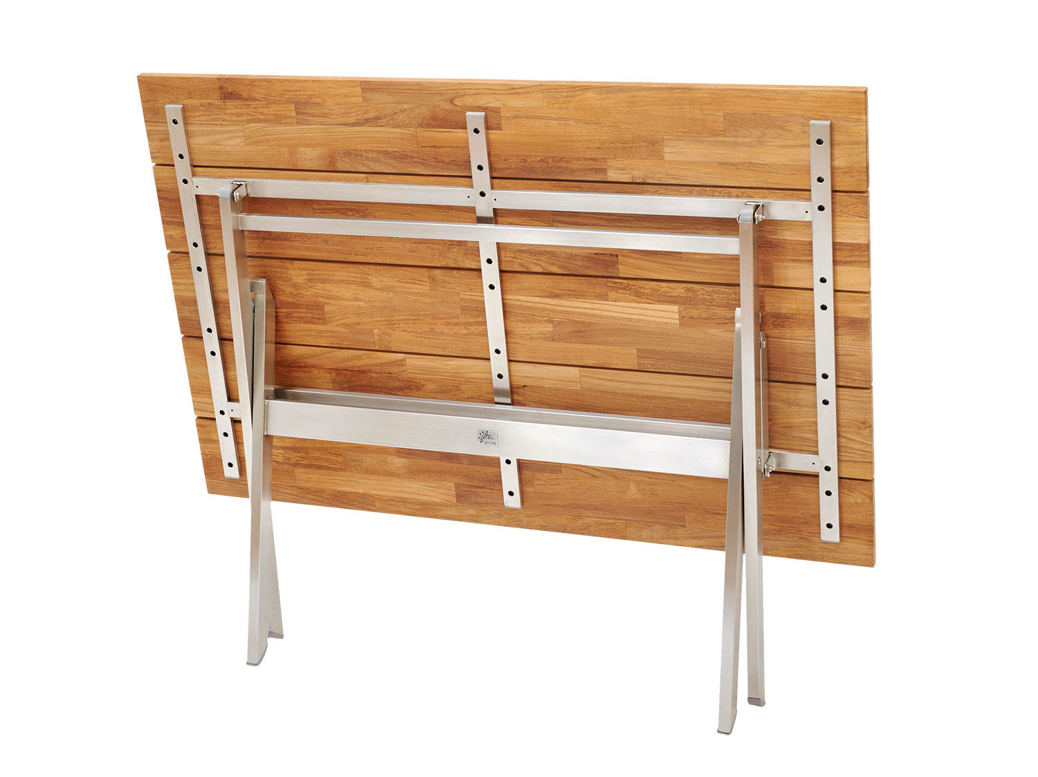 Balkon-Klapptisch Teak rechteckig