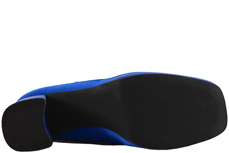 BLACK BLÅ PUMPS I SATIN