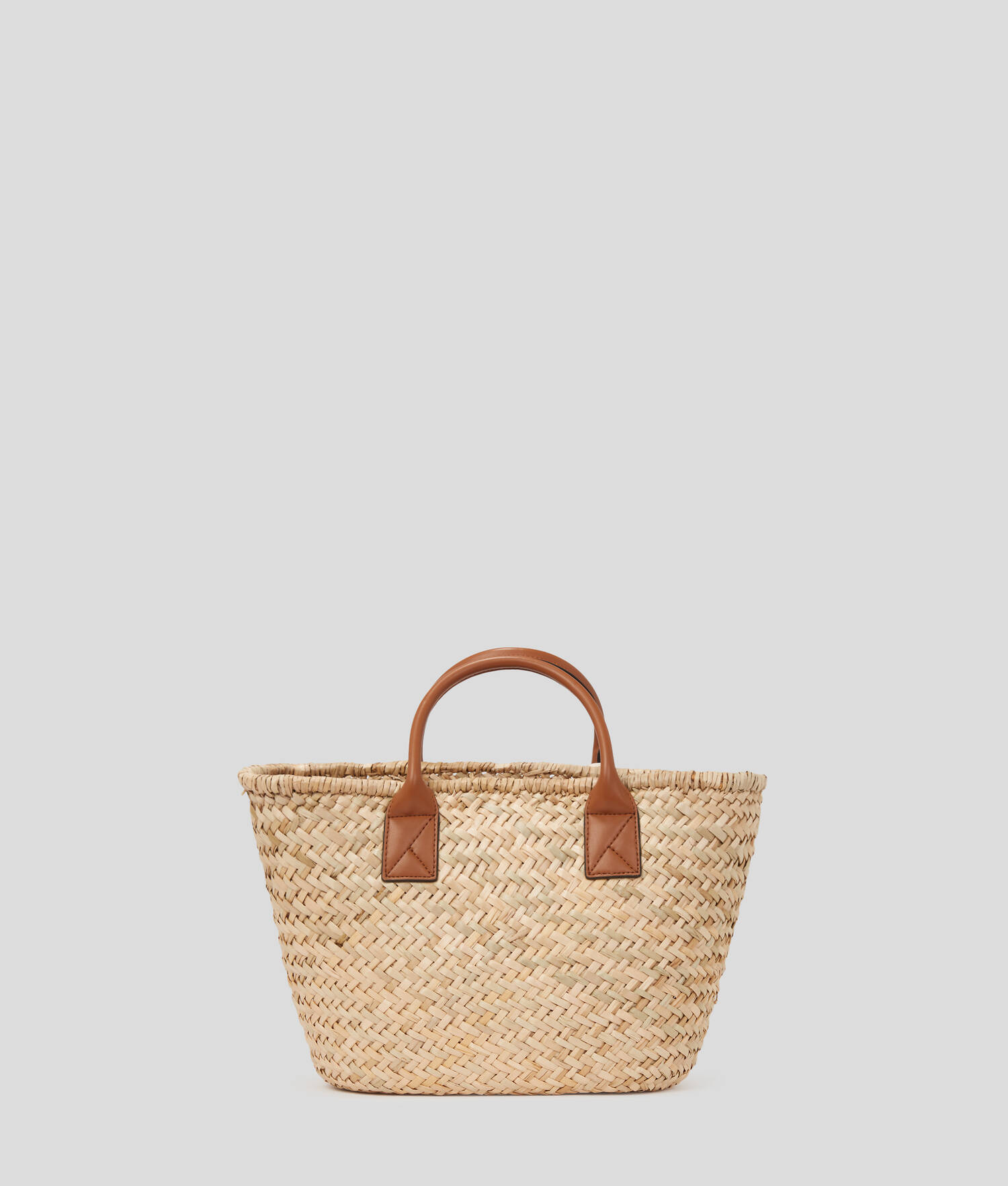 CABAS EN RAPHIA K/SIGNATURE TAILLE MOYENNE - Naturel-Tan