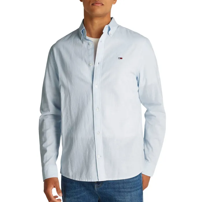 Tommy Hilfiger Regular Fit Linnen Blend Overhemd Heren