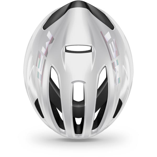 Casque vélo MET RIVALE MIPS CE BLANC HOLOGRAPHIQUE BRILLANT
