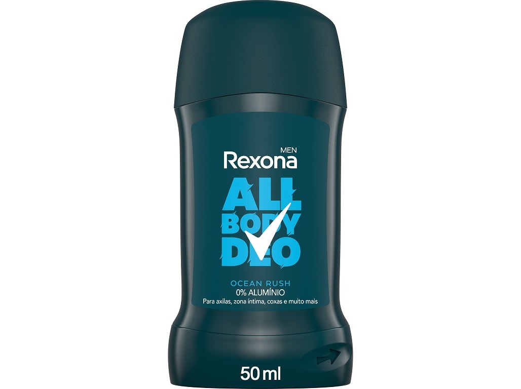DESODORIZANTE STICK REXONA MEN PARA TODO O CORPO OCEAN RUSH 50ML