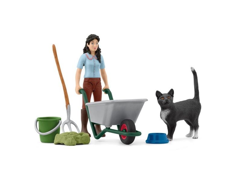 Schleich Spielfigurenset Horse Club Ausmist-und Pflegeset Mini-Playset fördert kreatives Spielen