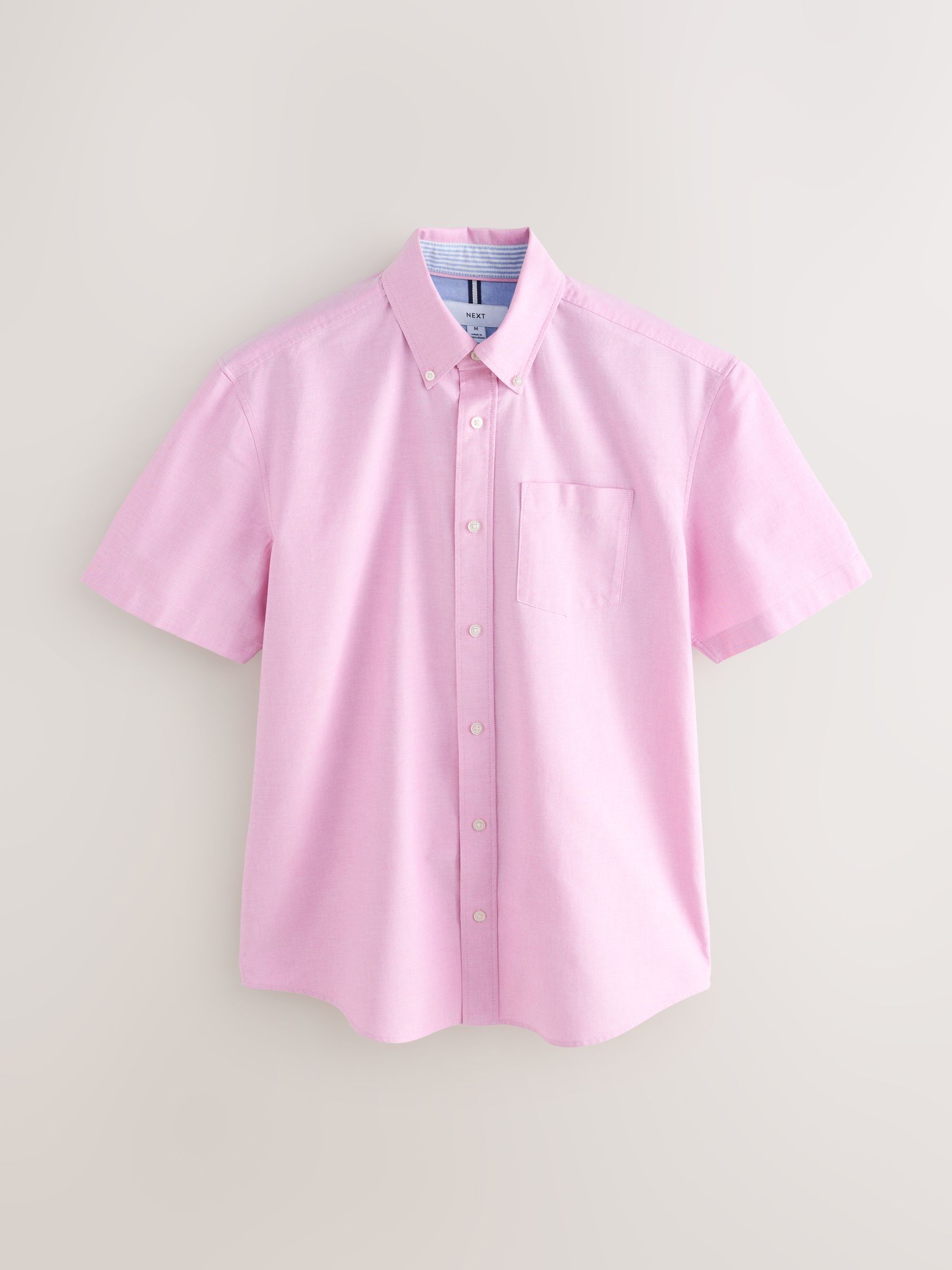 Roze - Oxford-overhemd met korte mouwen