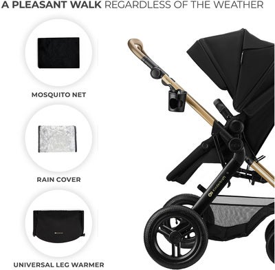 Kinderkraft MOOV 2 XL Air Kombivogn, Pure Black