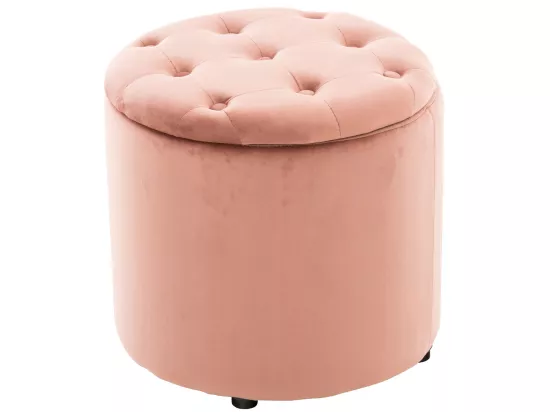 Tabouret - Velours - Rose - Pantin