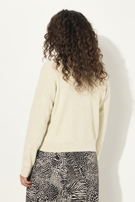 Strickjacke, Knopfleiste, V-Ausschnitt, Langarm