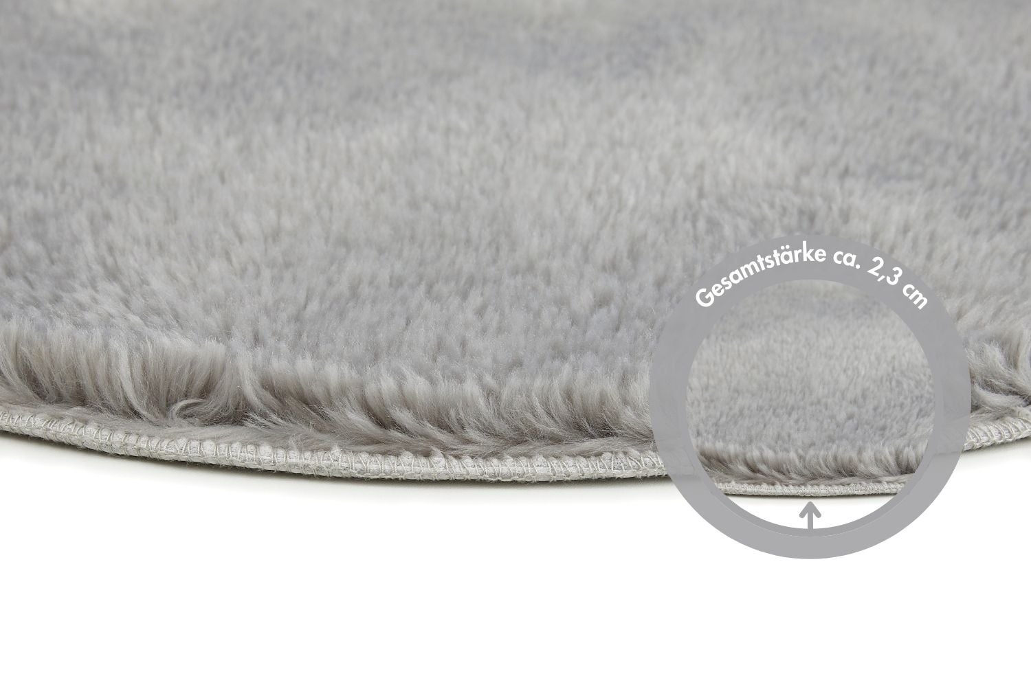 Badmat Florida, rond 60 cm, in grijs