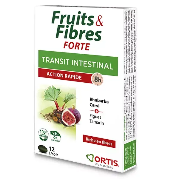 Ortis Intestinal Transit Fruits & Fibers Forte 12 comprimidos