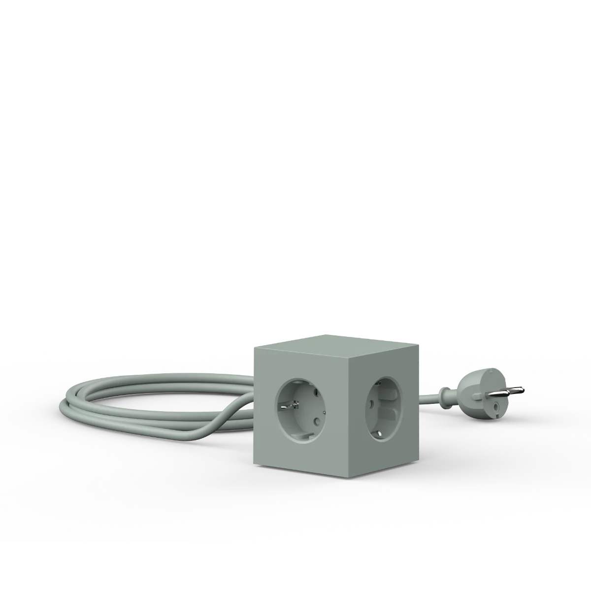AVOLT  Square, USB & magnet Stikdåse - Oak Green