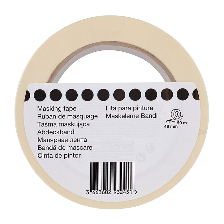 Ruban de masquage lignes droites 50 m x 48 mm - 1 rouleau