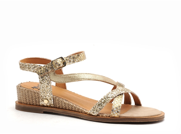 Mamzelle nu pieds plats femme  or