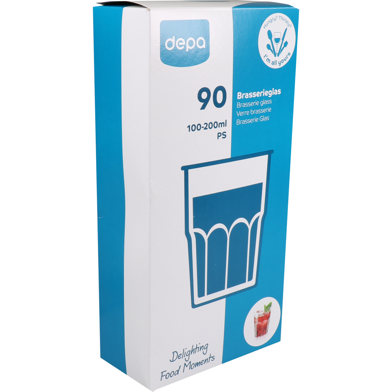 Depa Glas, brasserieglas, schapdoos, pS, 160ml, transparant