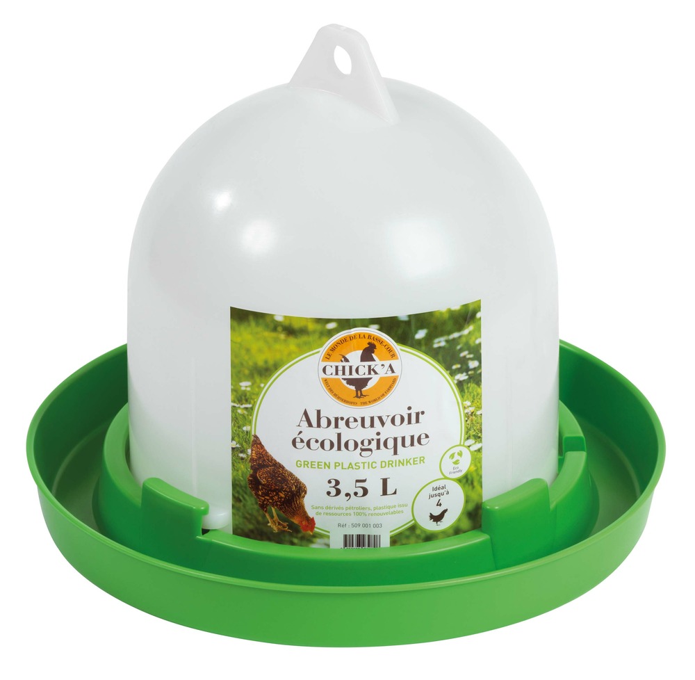 Abreuvoir volaille ligne verte 3.5 l