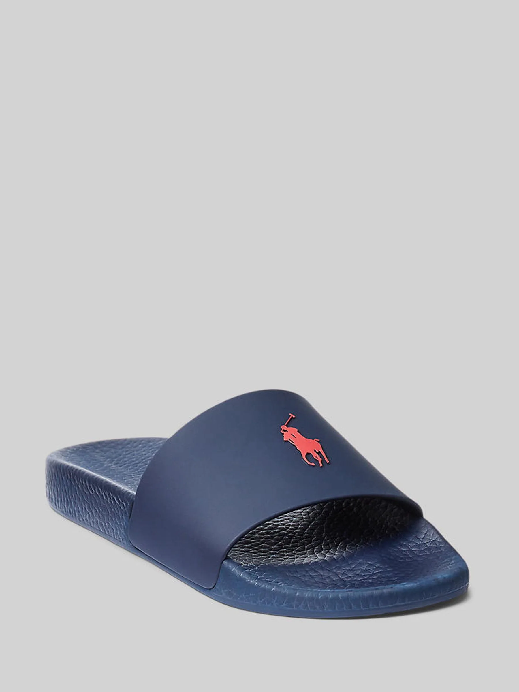 Marineblauw - Polo Ralph Lauren kenmerkende slippers met pony