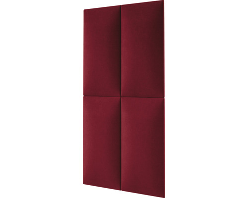 Wandkussen Matt Velvet donkerrood fluweellook 30 x 60 cm
