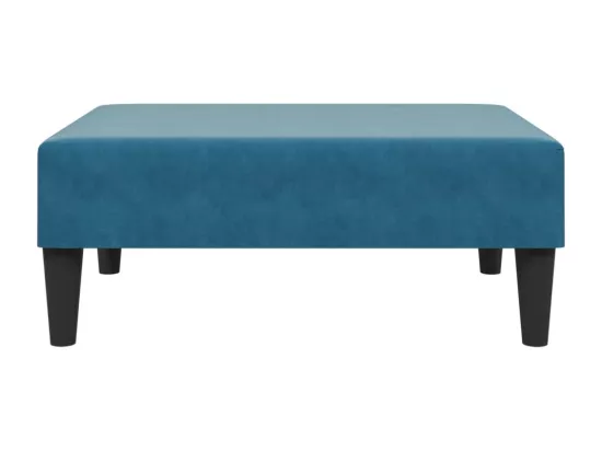 Repose-pied bleu 77x55x31 cm velours