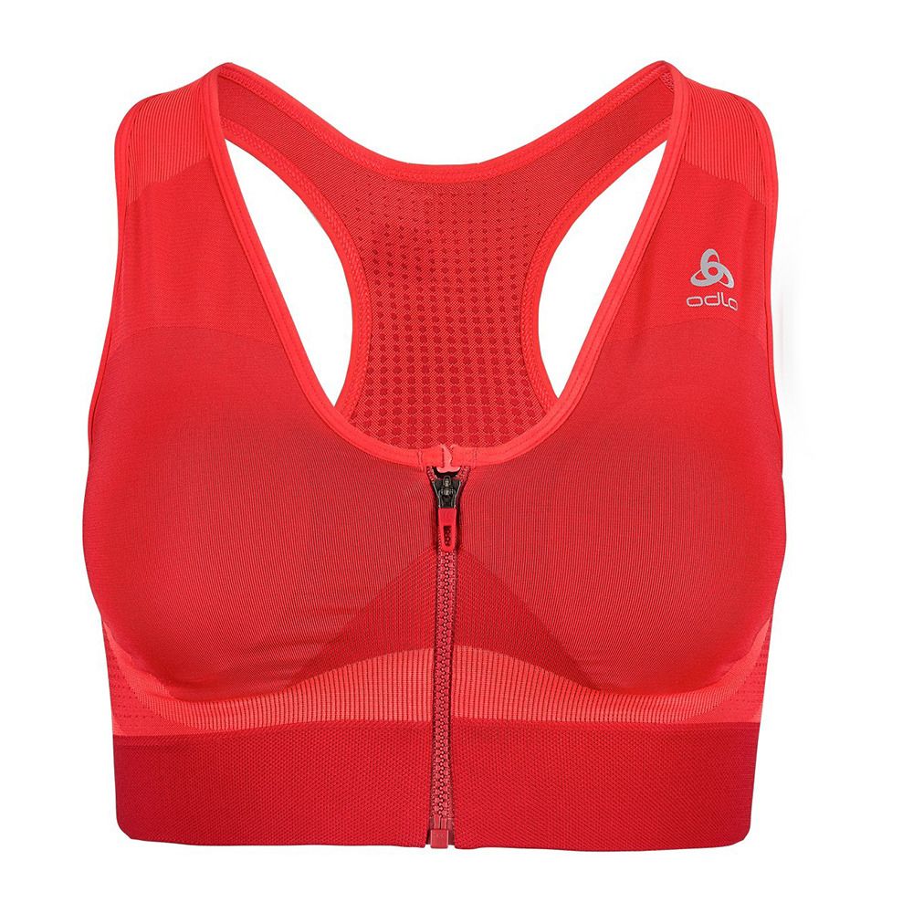 Odlo SEAMLESS HIGH - Brassière Femme american beauty - cayenne