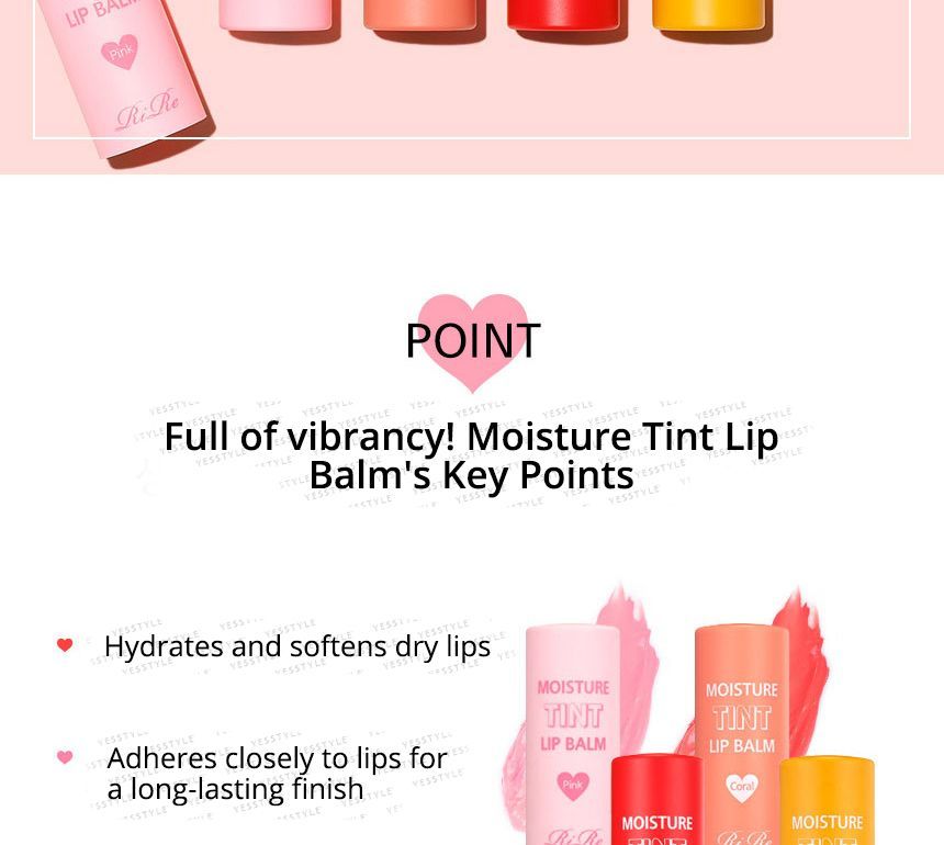 RiRe - Moisture Tint Lip Balm - 4 kleuren