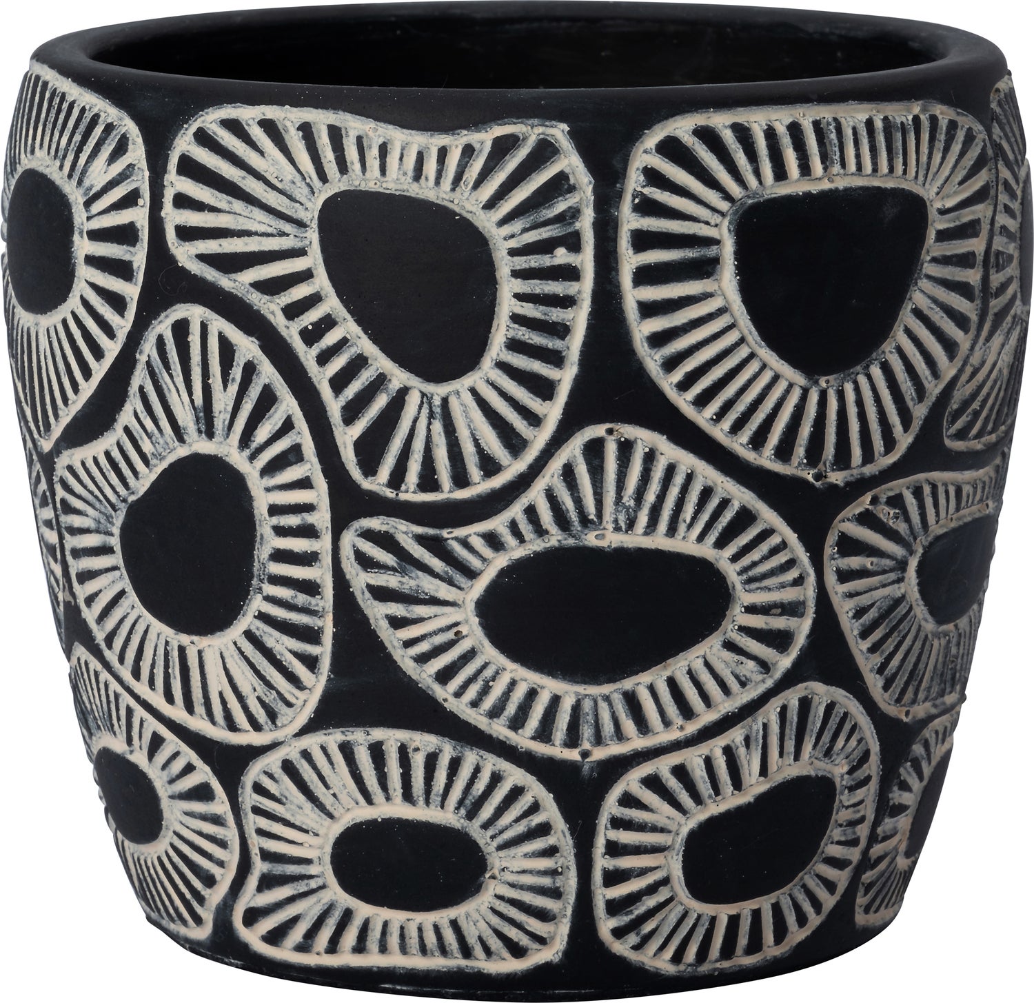 Intratuin bloempot Carl zwart D 18 H 16 cm