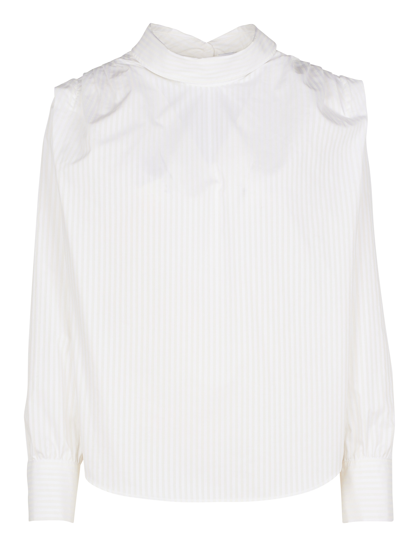 KHALIS - Top à rayures en coton | Blanc