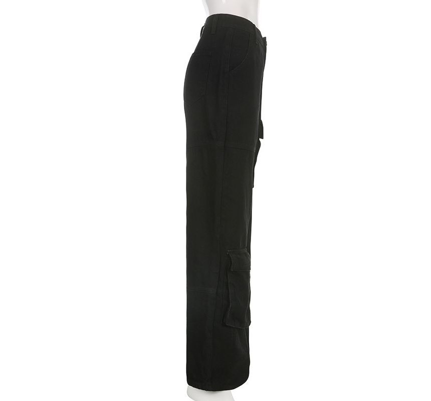 BrickBlack - Cargojeans met hoge taille en wijde pijpen