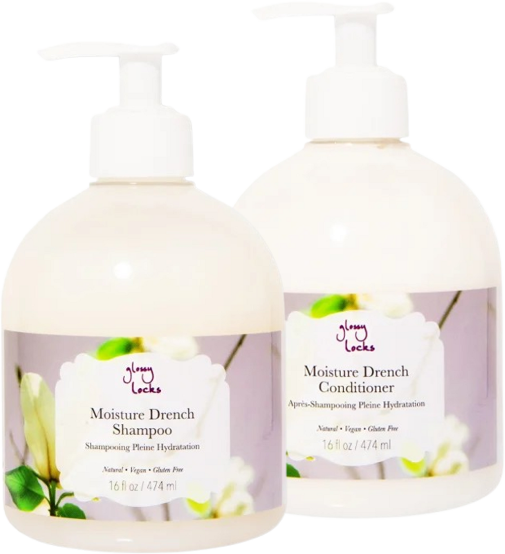 100% Pure  Glossy Locks - Moisture Drench Duo, 948 ml