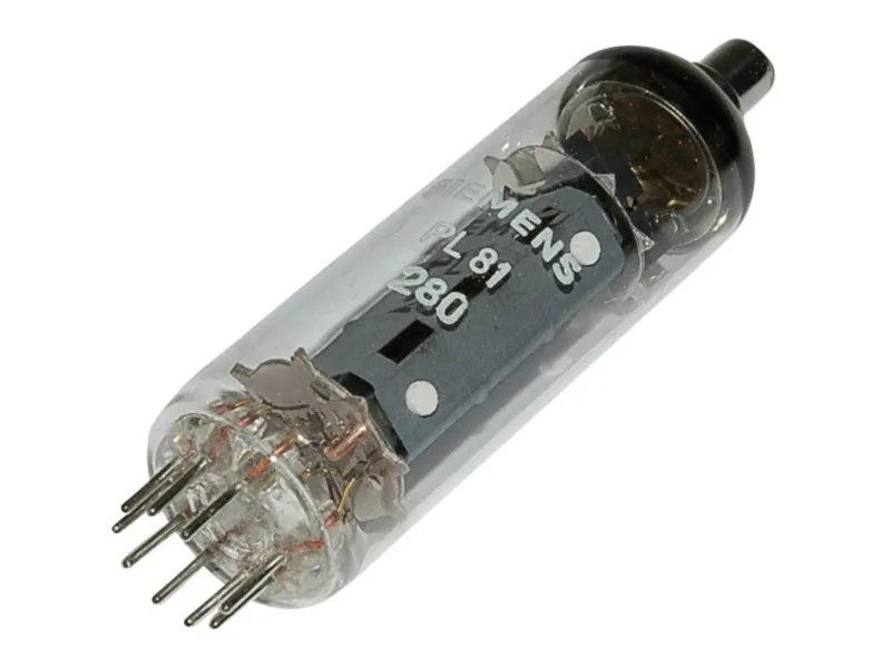 Siemens PL 81 = 21 A 6 Elektronrør Pentode 170 V 45 mA Poltal: 9 Sokkeltype: Noval Indhold 1 stk