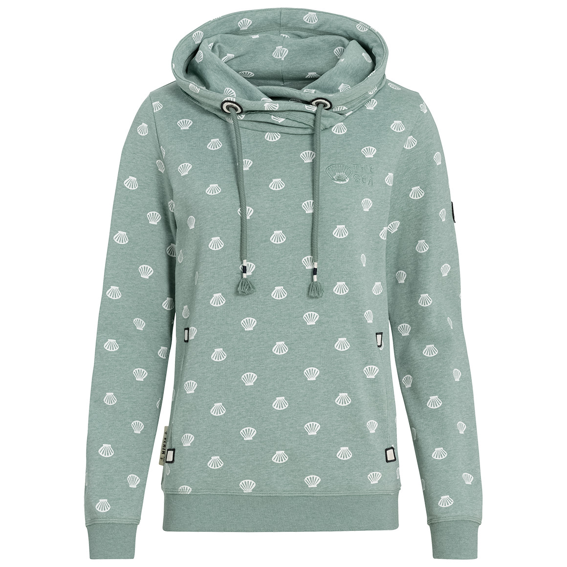 Gina Damen Hoodie mit Allover-Muster hellgrün