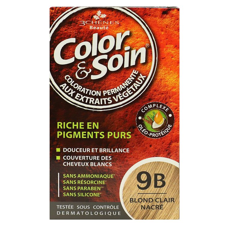Color & Soin coloration permanente blond clair nacré 9B